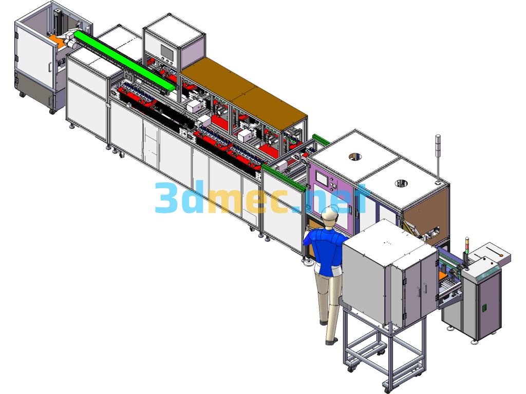 Automatic Assembly And Testing Line SolidWorks 3D Model Free Download