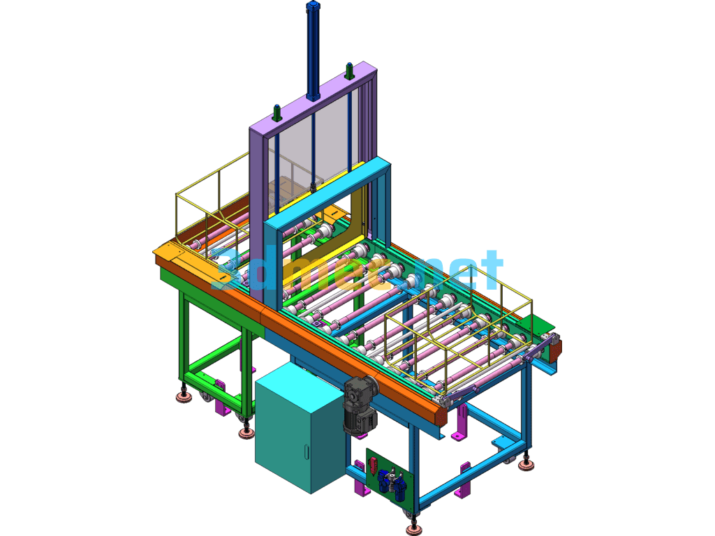 Accumulation Roller Line SolidWorks 3D Model Free Download