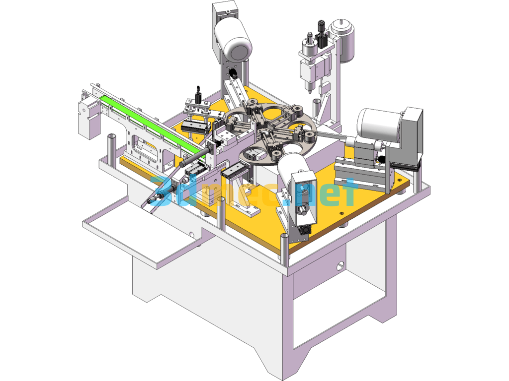Automatic Hole Grinding Machine Equipment SolidWorks 3D Model Free Download