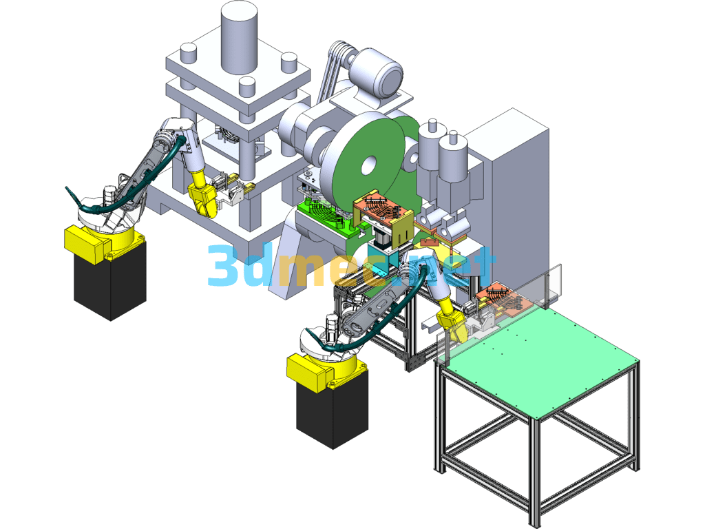 Robotic Automatic Line SolidWorks 3D Model Free Download