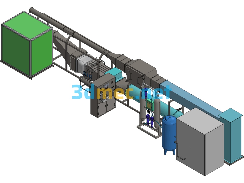 Integrated High-Efficiency Filter Testing Equipment Creo(ProE) 3D Model Free Download