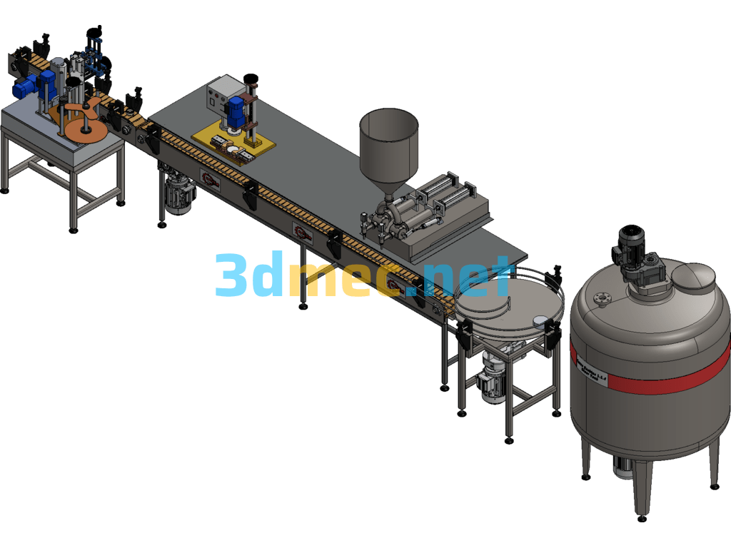 Automatic Canning Line Exported 3D Model Free Download