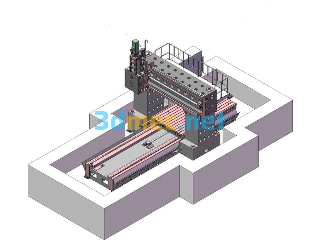 2540 Gantry Milling Machine SolidWorks 3D Model Free Download