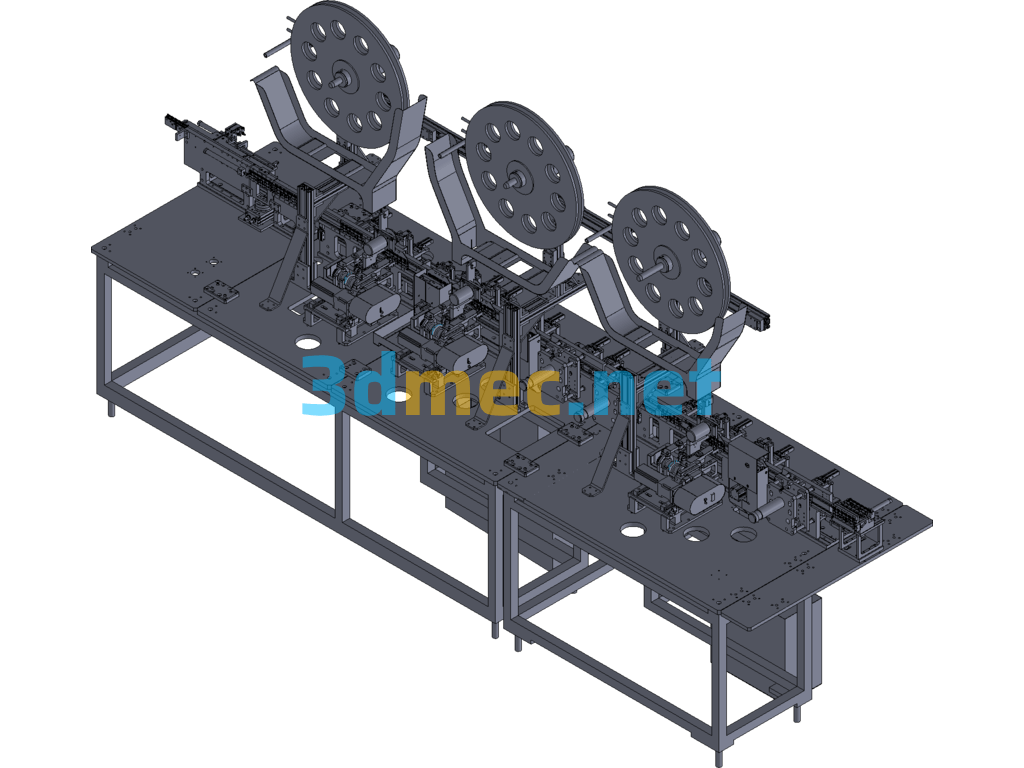 In-Line Automatic Needle Insertion Equipment Exported 3D Model Free Download