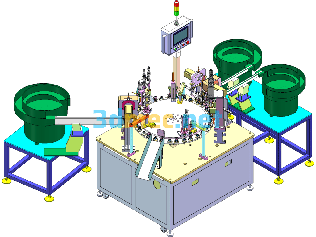 Head Cap Assembly Inspection Machine SolidWorks 3D Model Free Download
