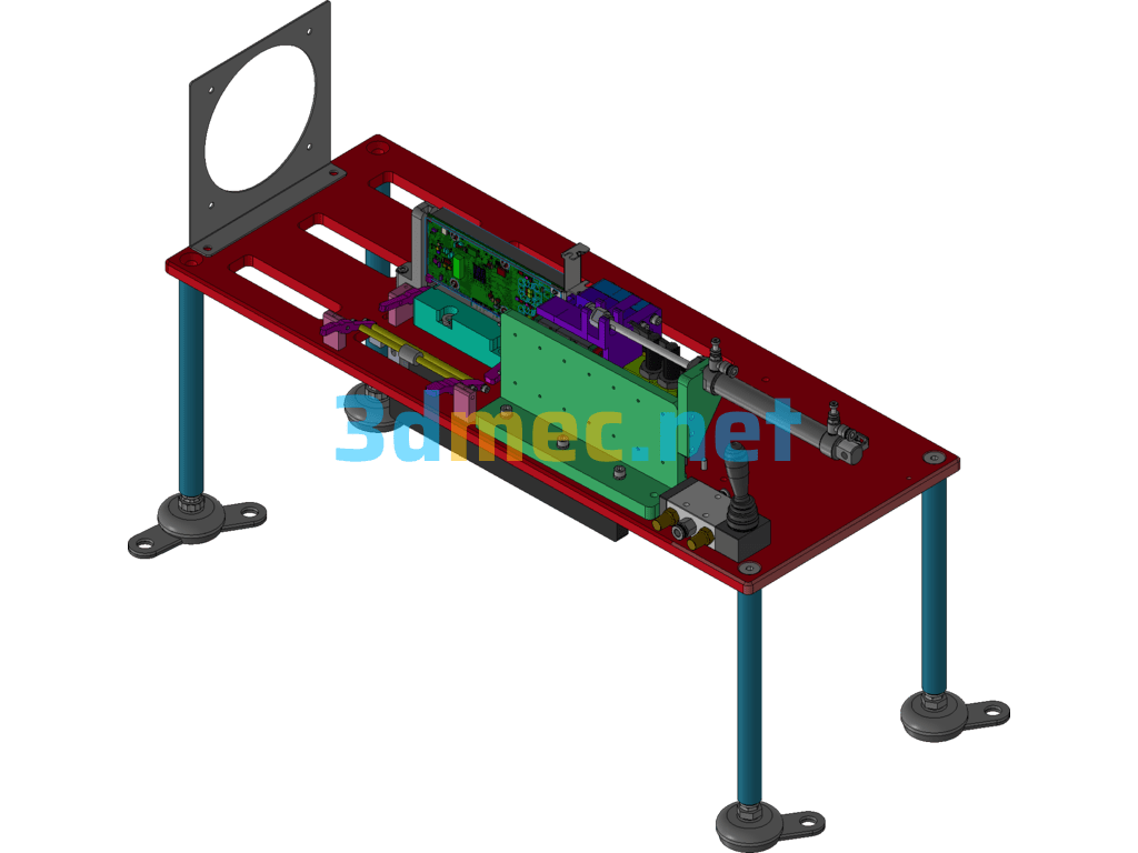 Semi-Automatic Inspection Fixture Exported 3D Model Free Download