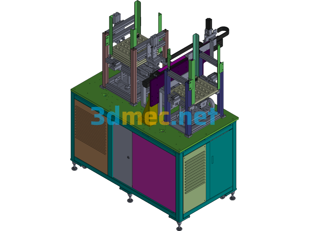 Automatic Tray Loading Machine Exported 3D Model Free Download