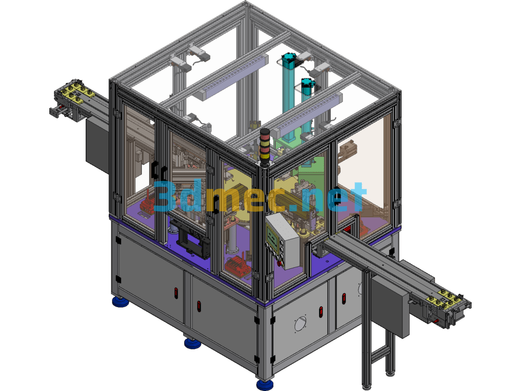 Shrapnel Automatic Assembly And Testing Equipment Exported 3D Model Free Download