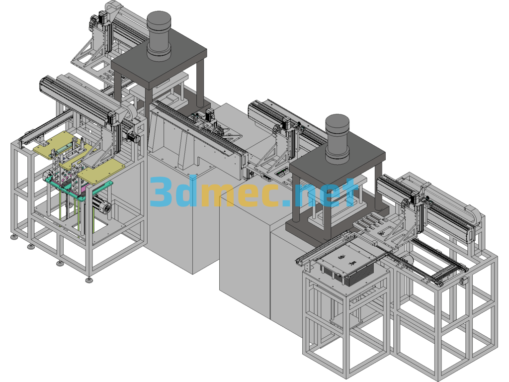 Automatic Loading And Unloading Of Press Machine SolidWorks 3D Model Free Download