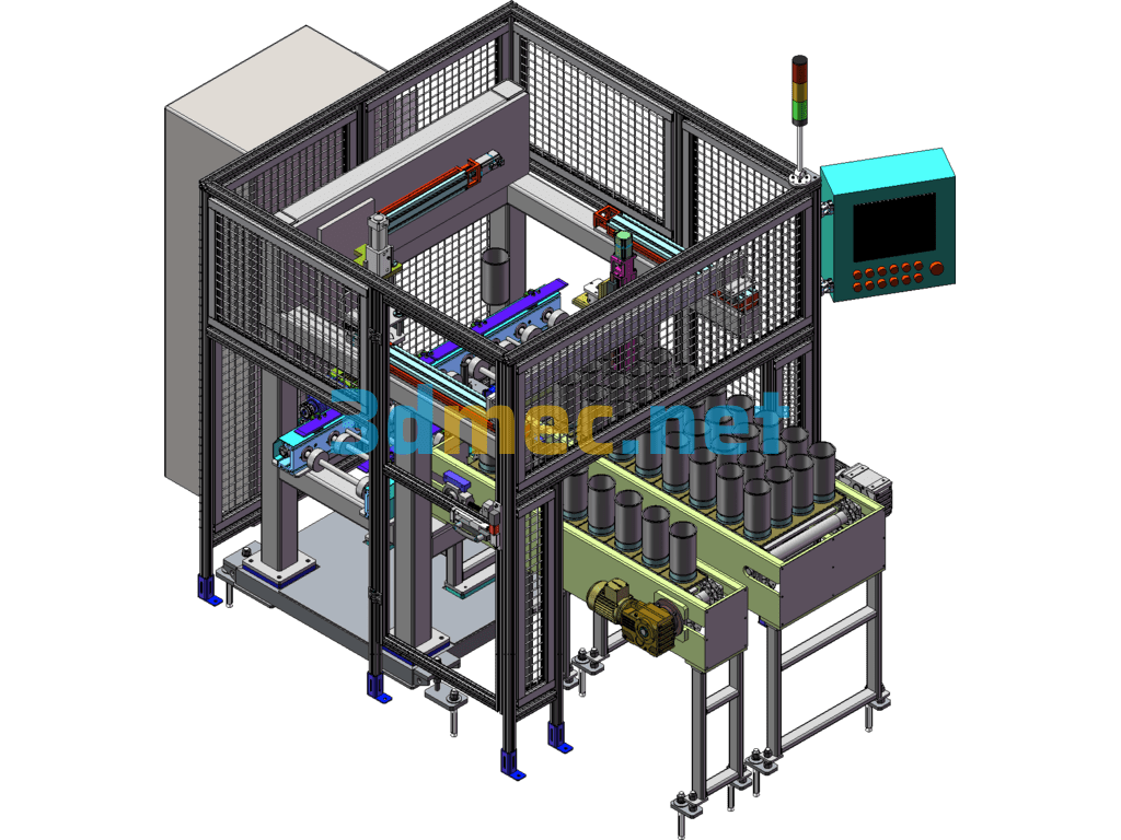 Cylinder Liner Press Fitting Machine SolidWorks 3D Model Free Download