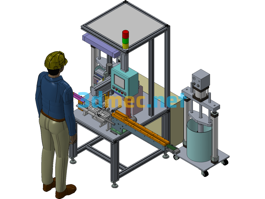 Plastic Knob Cover Gluing Equipment Design Exported 3D Model Free Download