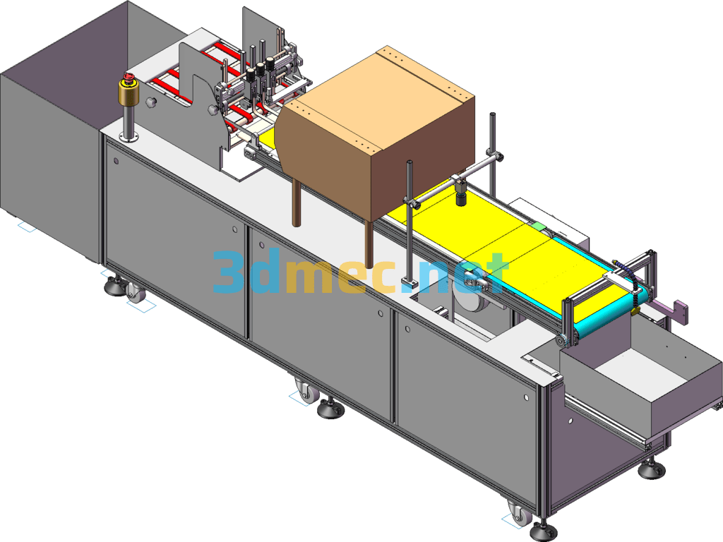 Carton Two-Dimensional Code Automatic Visual Inspection Line Equipment SolidWorks 3D Model Free Download