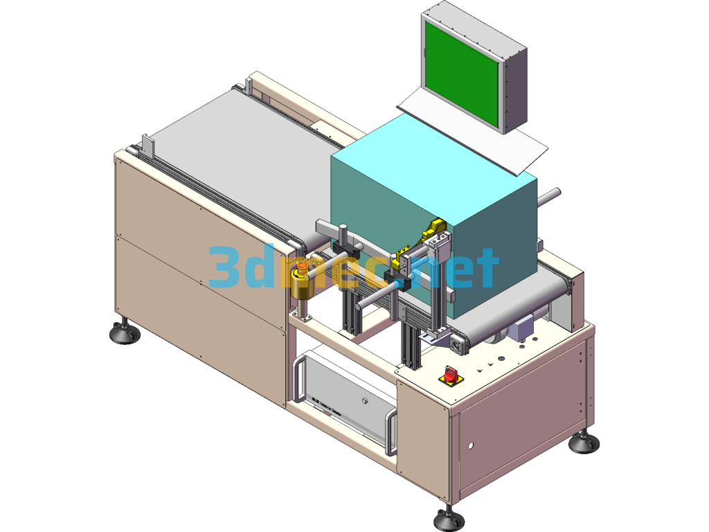 Product Weighing And Recording Line Equipment SolidWorks 3D Model Free Download