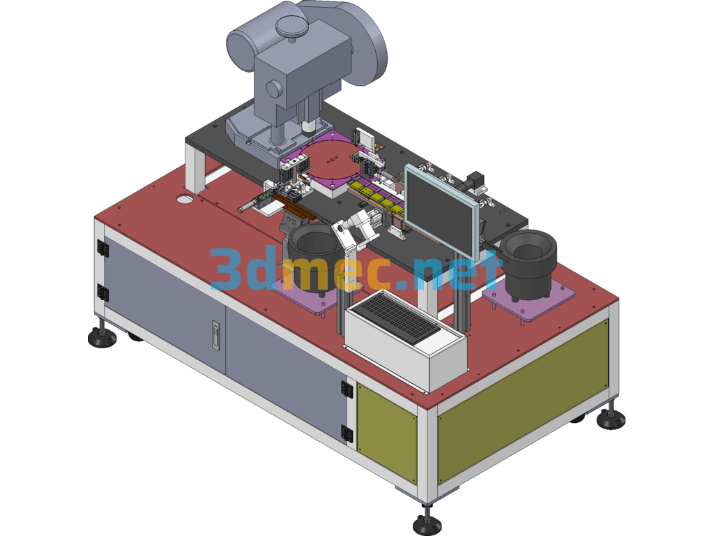 Electronic Lock Automatic Assembly Machine SolidWorks 3D Model Free Download