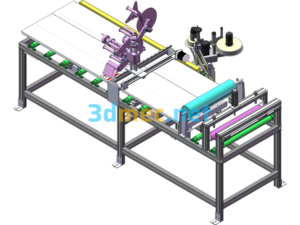 Door Panel Film Labeling Unit SolidWorks 3D Model Free Download