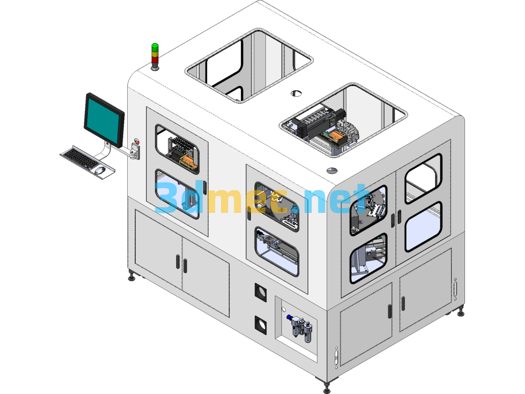 Plastic Parts Automatic Coding Equipment SolidWorks 3D Model Free Download