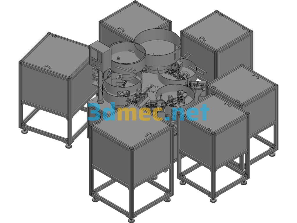 Medical Tee Assembly Machine Exported 3D Model Free Download