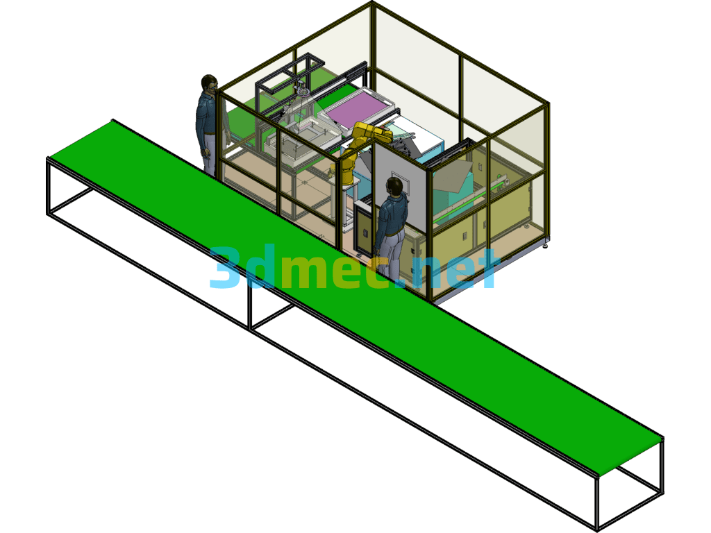 Screen Whole Box Loading And Tearing Equipment SolidWorks 3D Model Free Download