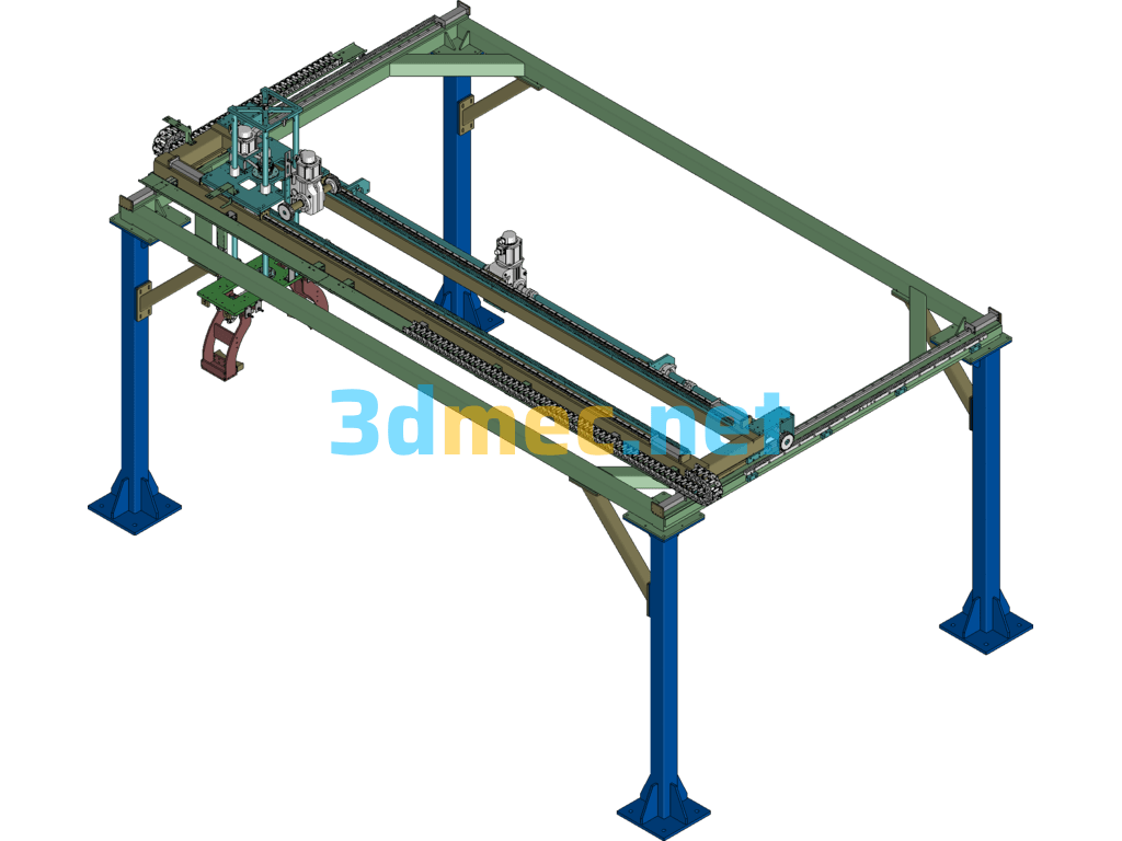 Large Gripping Trusses With Adjustable Spacing SolidWorks 3D Model Free Download