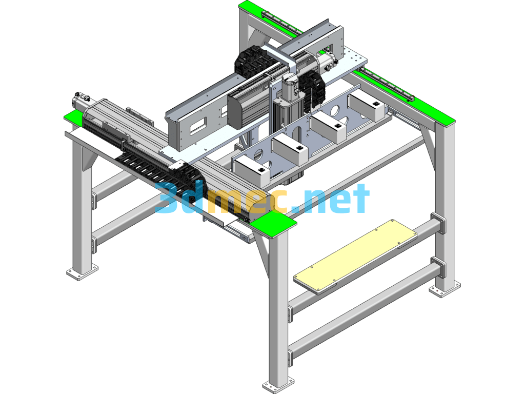 BYD New Energy Battery Assembly Line-Cell Lamination Camera Inspection Station SolidWorks 3D Model Free Download