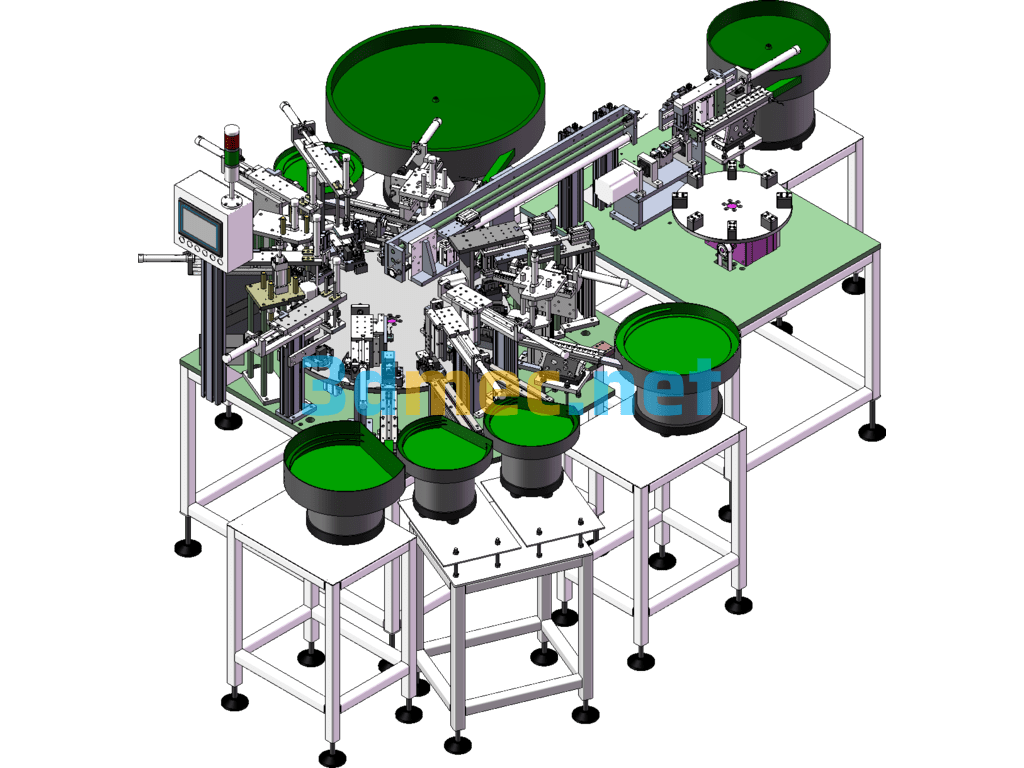 Fully Automatic Terminal Assembly Machine SolidWorks 3D Model Free Download