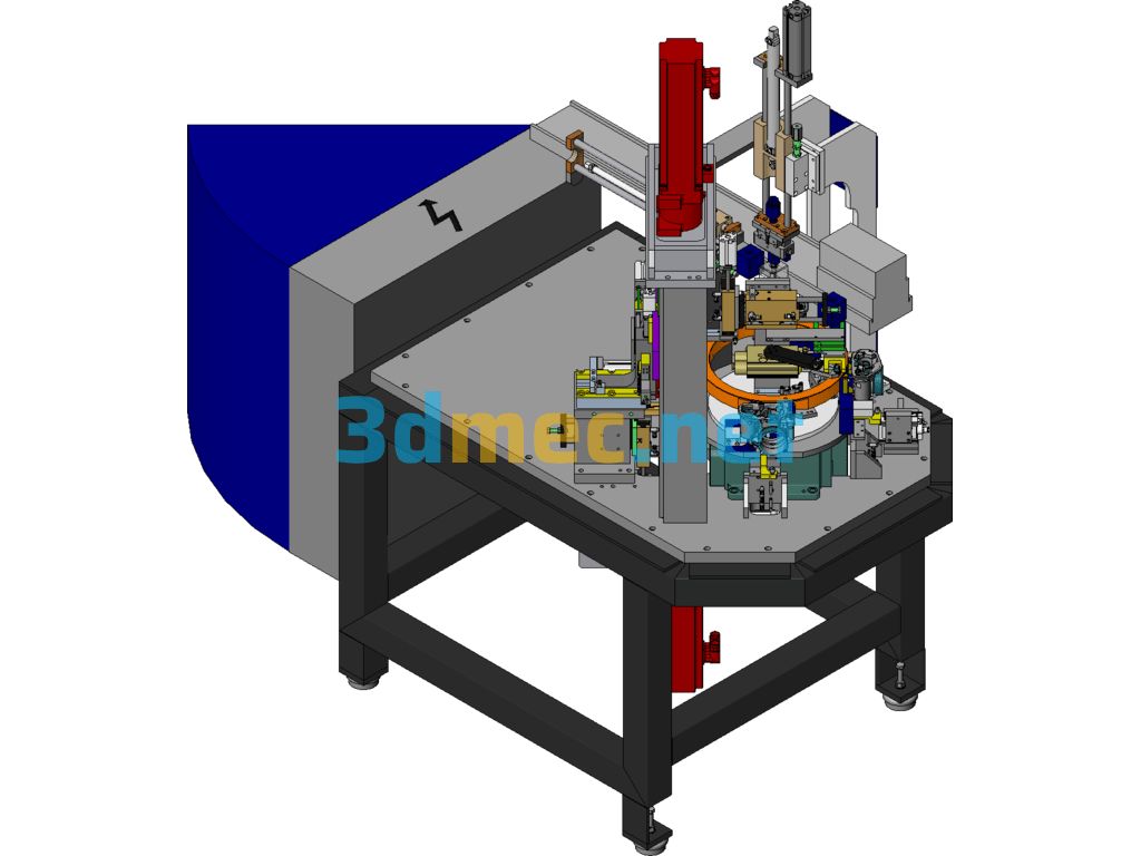 Press-Fitting And Automatic Loading Equipment For Bushings SolidWorks 3D Model Free Download