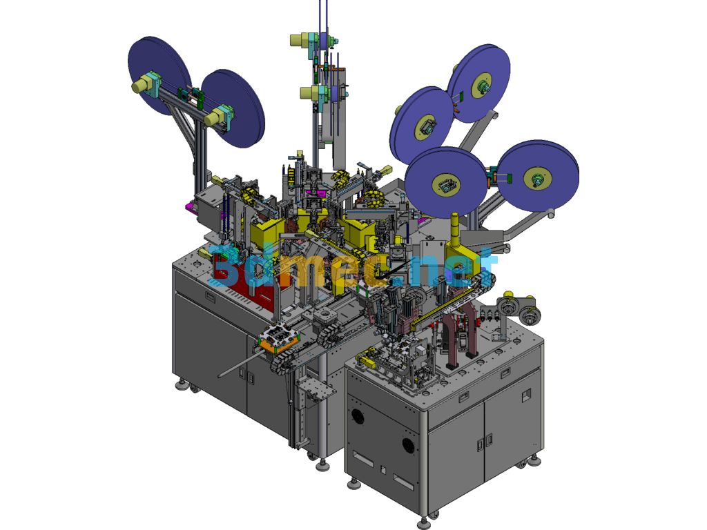 Battery Cutting And Loading Equipment Exported 3D Model Free Download
