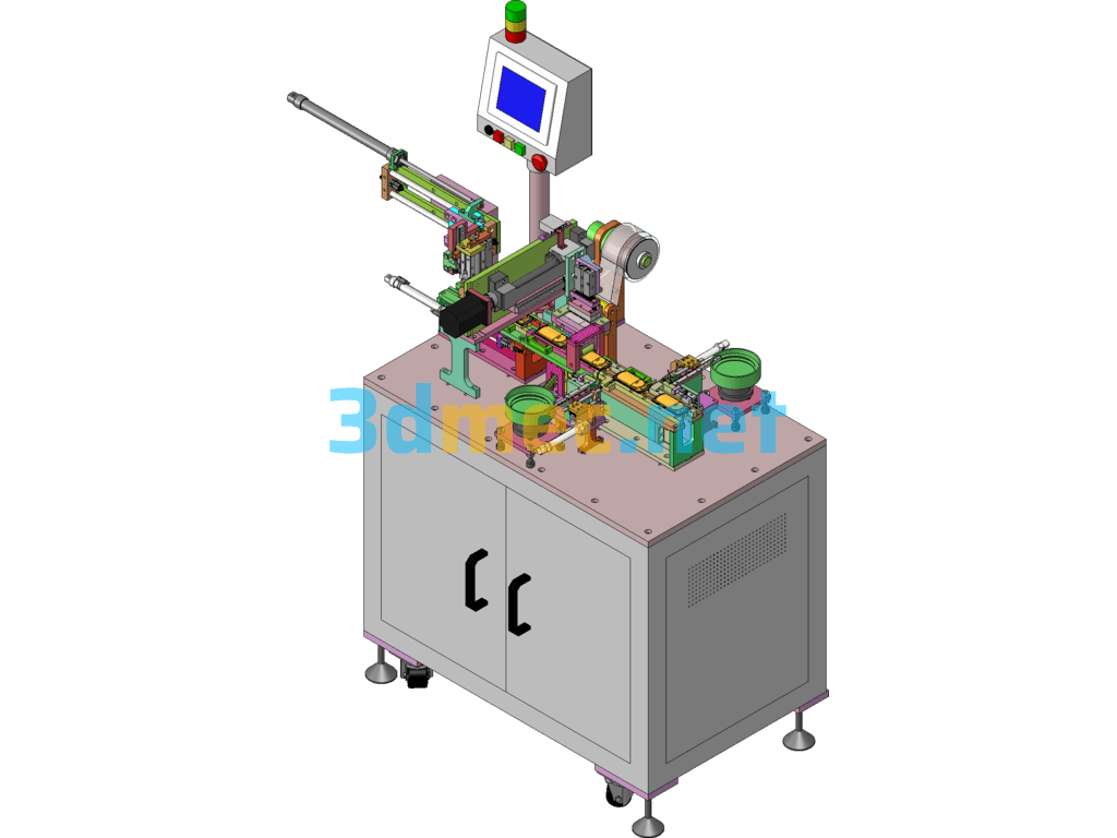 Automatic Laminating And Locking Screw Machine SolidWorks 3D Model Free Download
