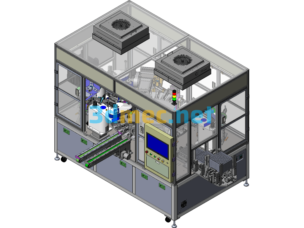 Automatic Pressure Sensor Assembly Film Dispensing Machine SolidWorks 3D Model Free Download