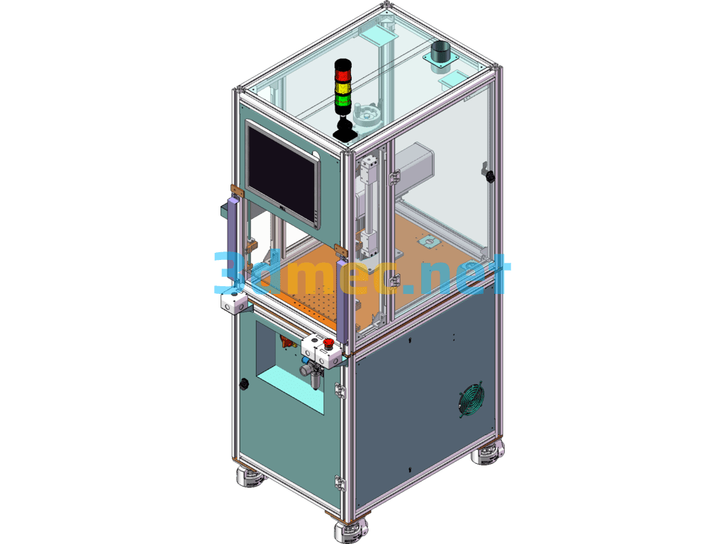 Fiber Optic Laser Engraving Machine SolidWorks 3D Model Free Download