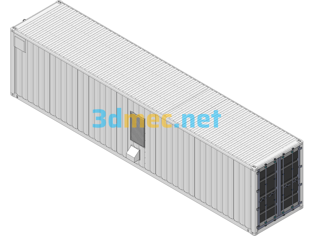 40-Foot Energy Storage Container SolidWorks 3D Model Free Download