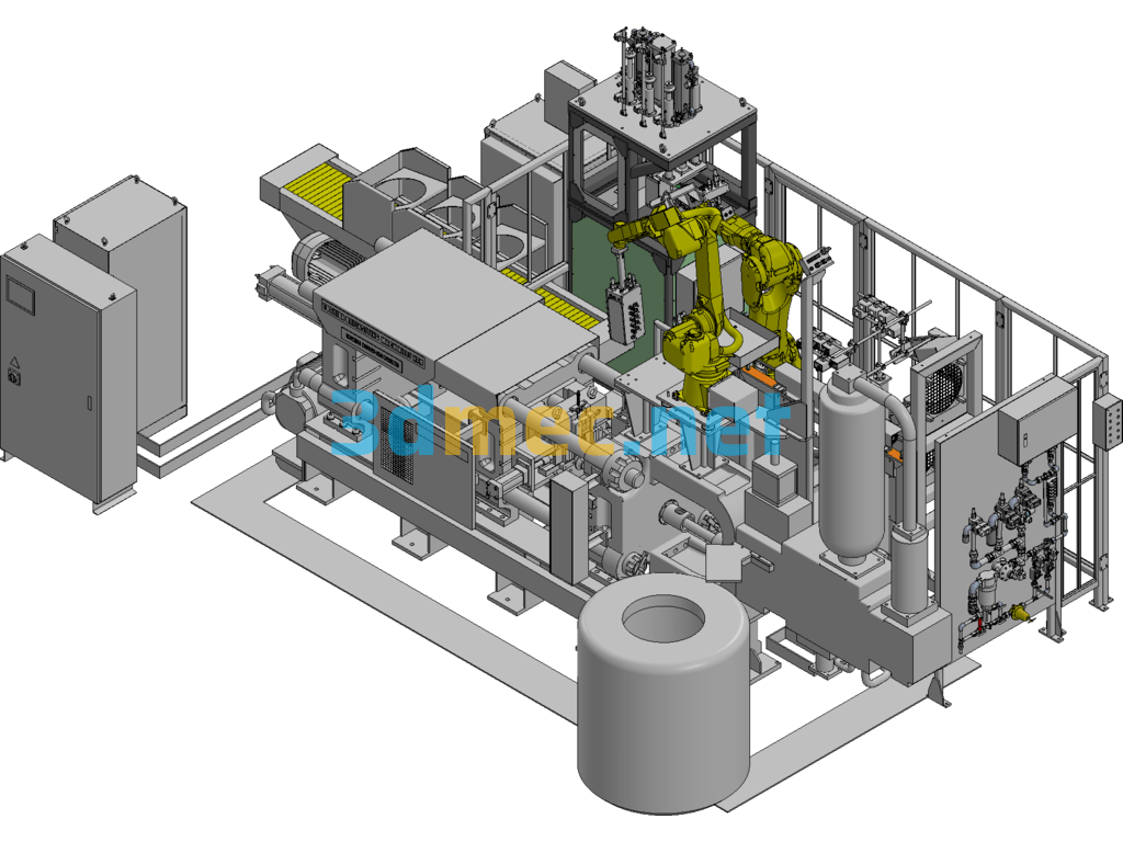 350T Die Casting Peripheral Automation Exported 3D Model Free Download