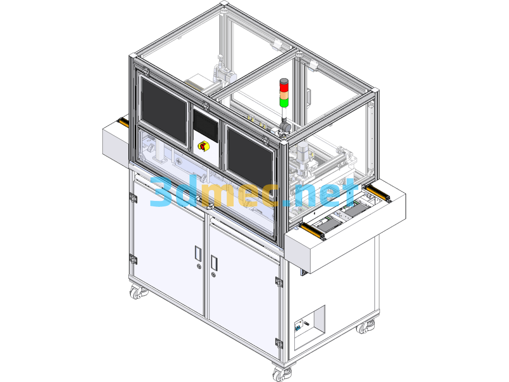 Cell Phone Automatic Testing Machine Assembly Drawing SolidWorks 3D Model Free Download
