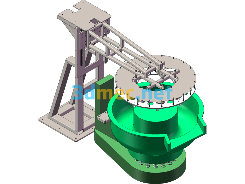 Vibratory Finishing Machine - Improved Version SolidWorks 3D Model Free Download