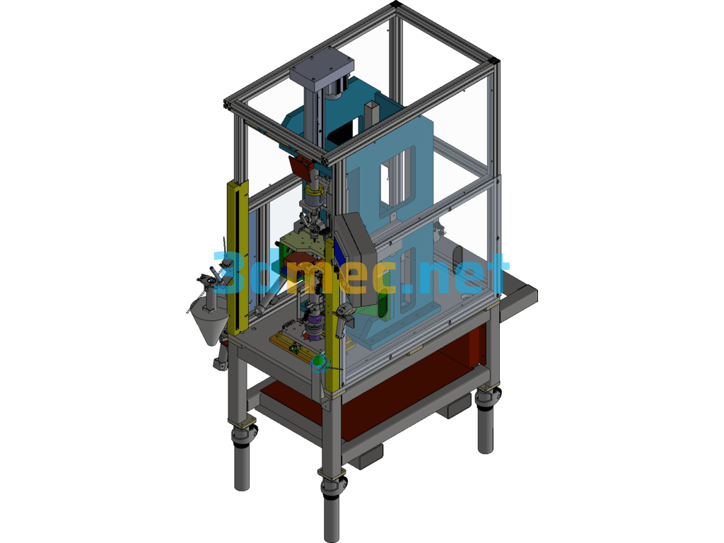 OP180B Pipe Column Bearing Press Fit And Radial Riveting Inventor 3D Model Free Download