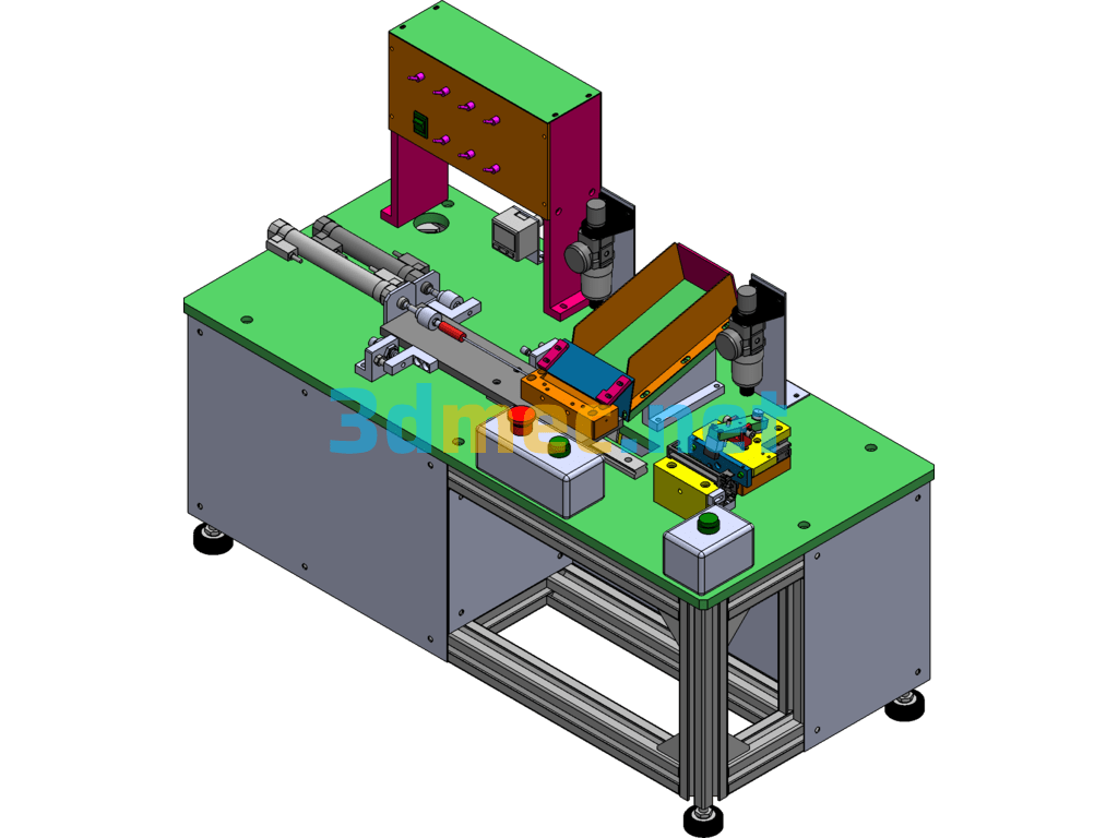Semi-Automatic Press-In Equipment For Small Long Shafts SolidWorks 3D Model Free Download
